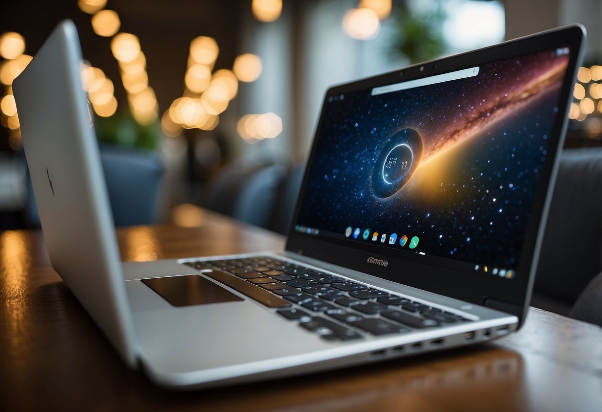 A person browsing through different Chromebook models online, comparing features and prices before making a purchase decision